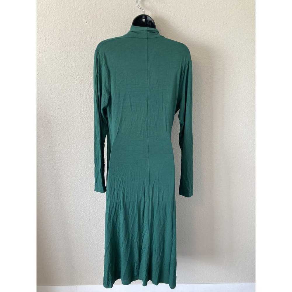 J. Peterman Green Chain Wrap Maxi Dress Size Small - image 2