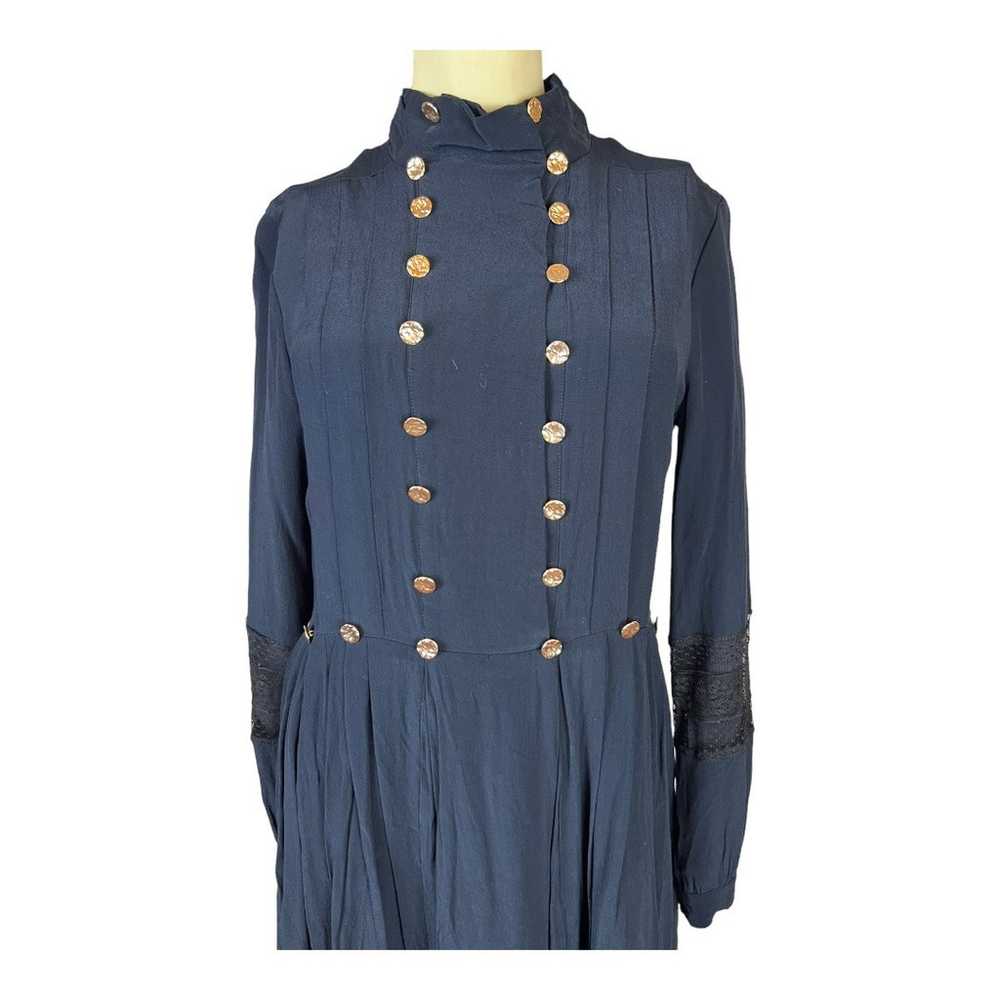 Harper Military Style Button Bib Front dress  Nav… - image 2
