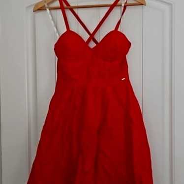Guess Red Fit and Flare Classic Dress