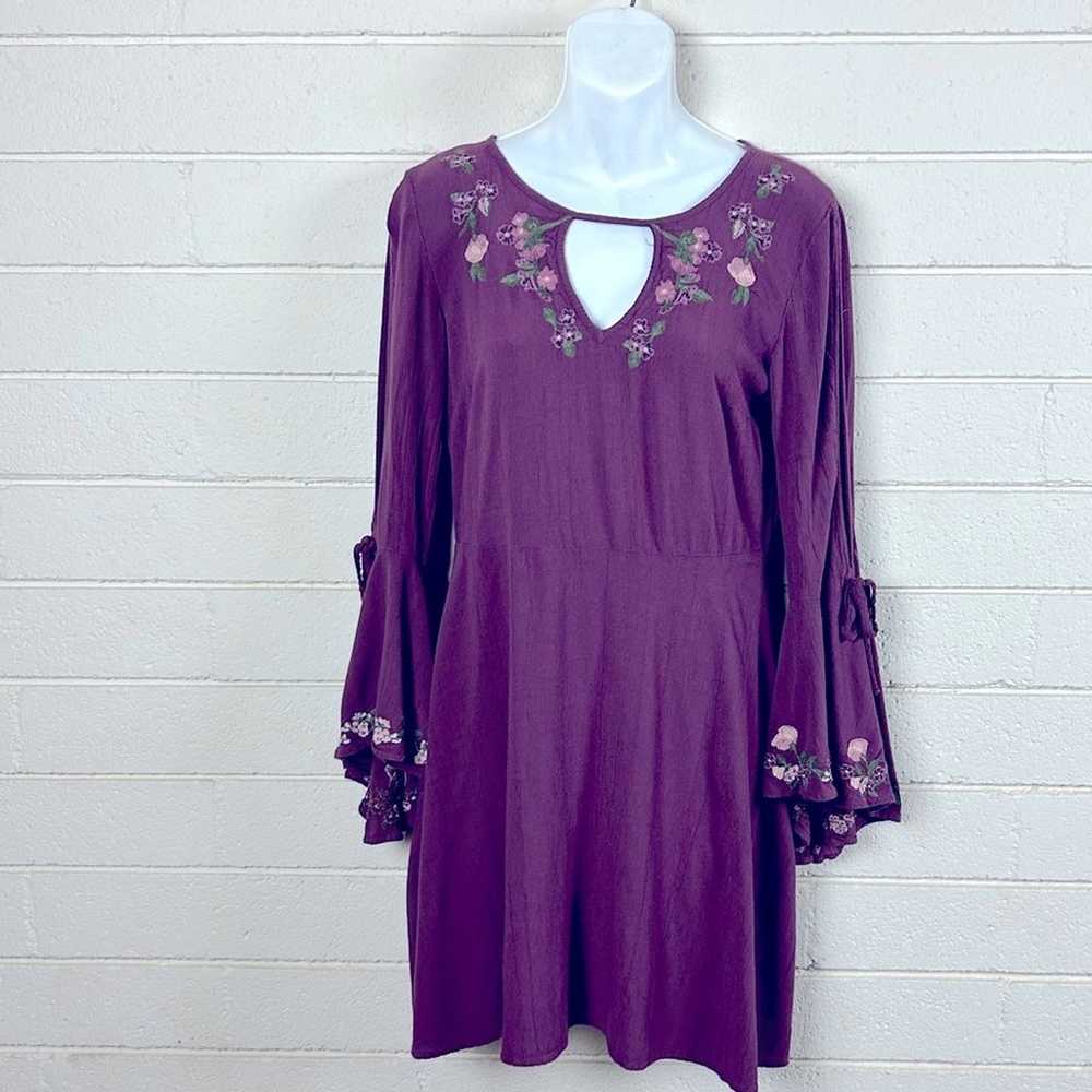 American Eagle Purple Bell Sleeve Dress M - image 1