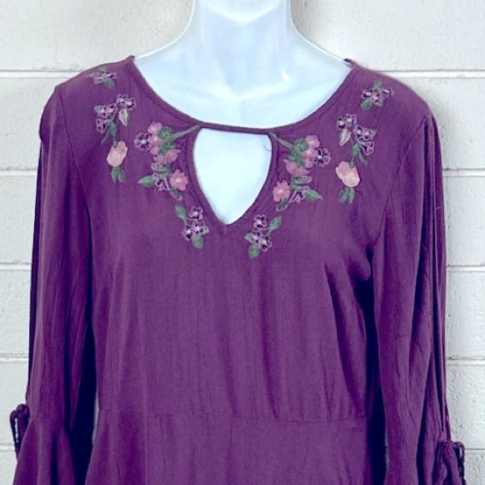 American Eagle Purple Bell Sleeve Dress M - image 5