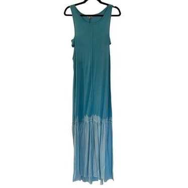 Anthropologie anama turquoise ombre maxi dress M - image 1
