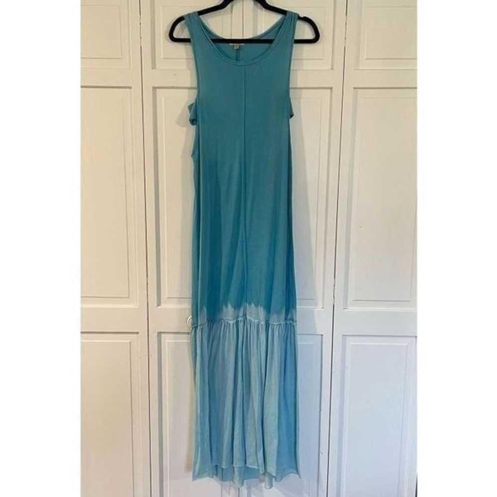 Anthropologie anama turquoise ombre maxi dress M - image 2
