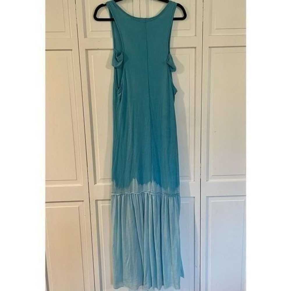 Anthropologie anama turquoise ombre maxi dress M - image 6