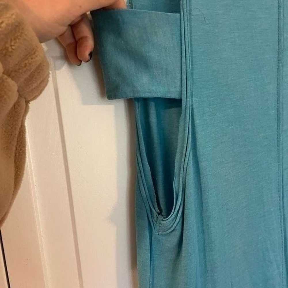 Anthropologie anama turquoise ombre maxi dress M - image 7