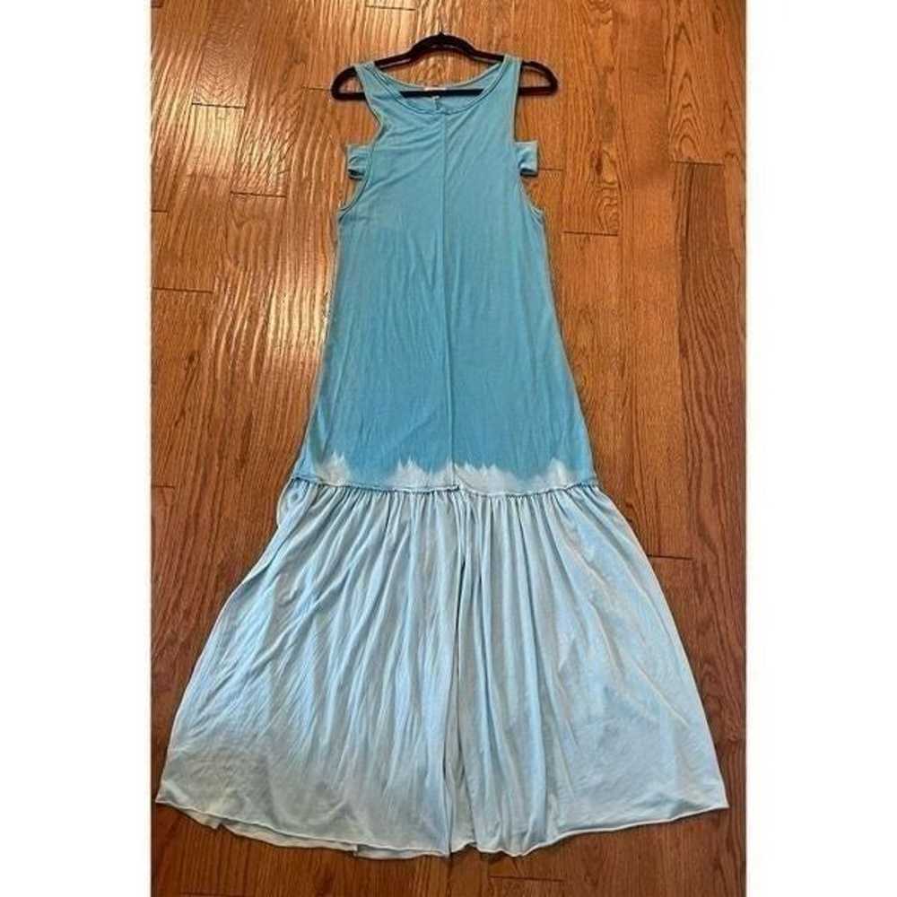 Anthropologie anama turquoise ombre maxi dress M - image 8