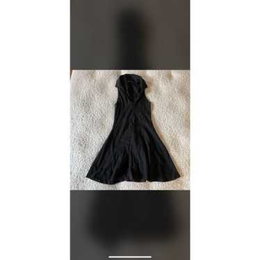 Zara v neck ribbed black dress M
