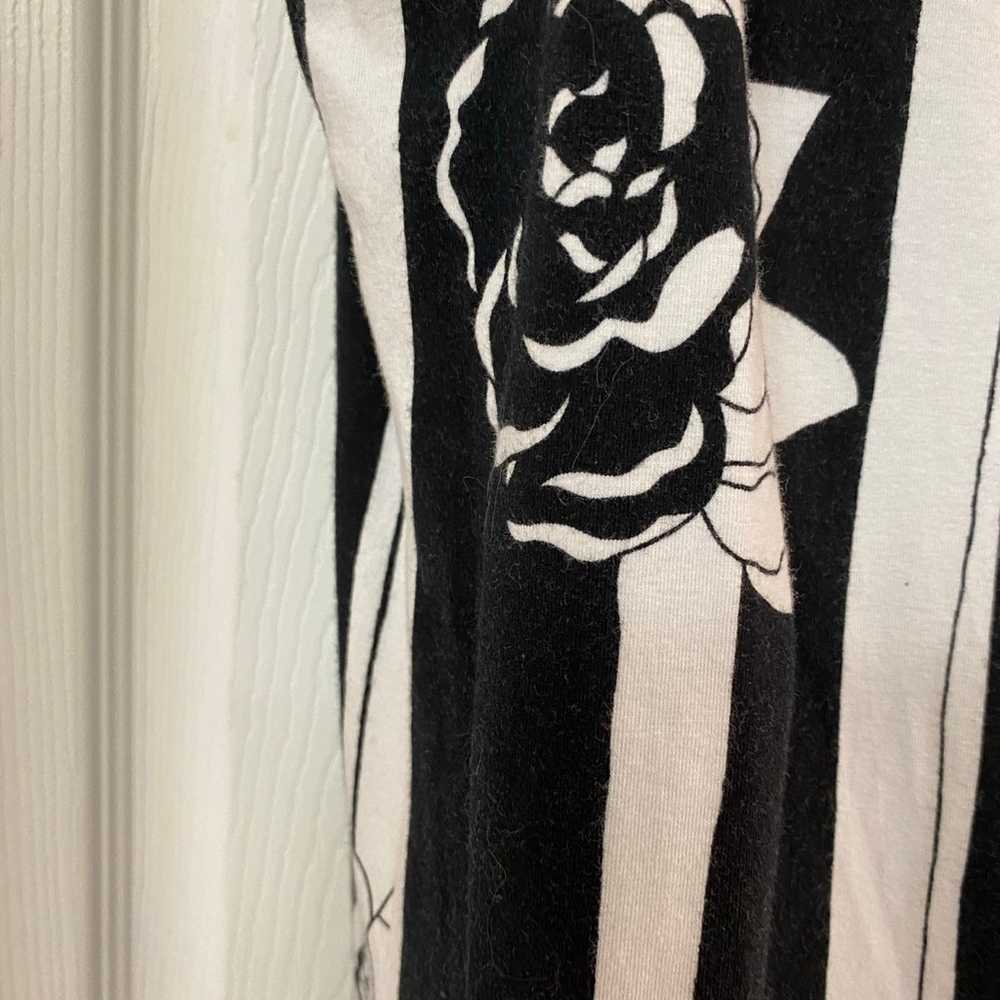 ASOS Curve S-16 Black And White Midi Striped Flor… - image 2