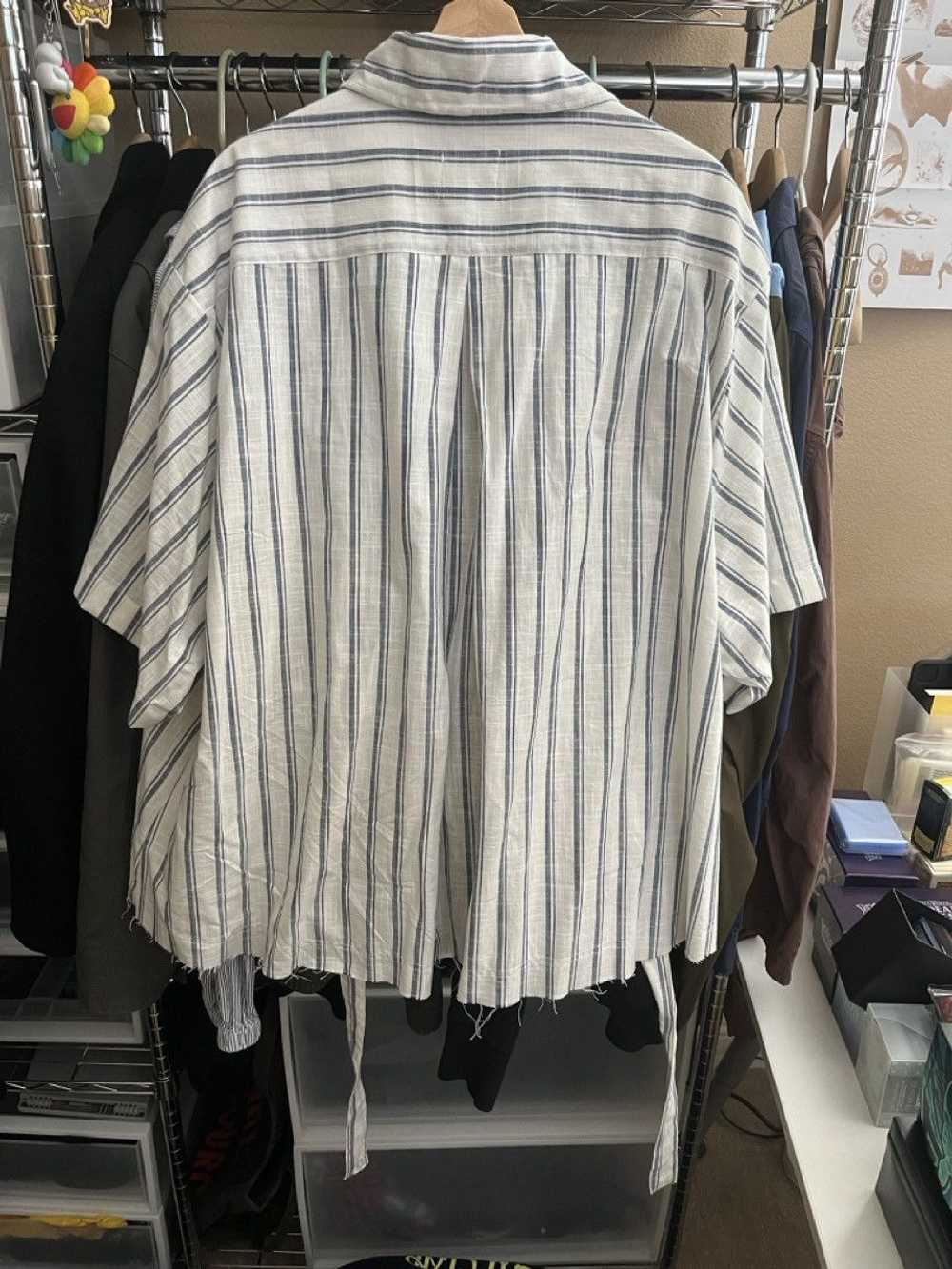 Streetwear Garuda Striped Short Sleeve Shirt - image 2