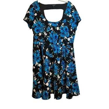 Torrid Blue Floral Skater's Dress - Size 2