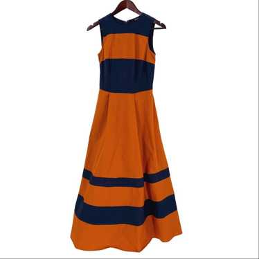 Eshakti orange and blue maxi dress size 2 sleevele