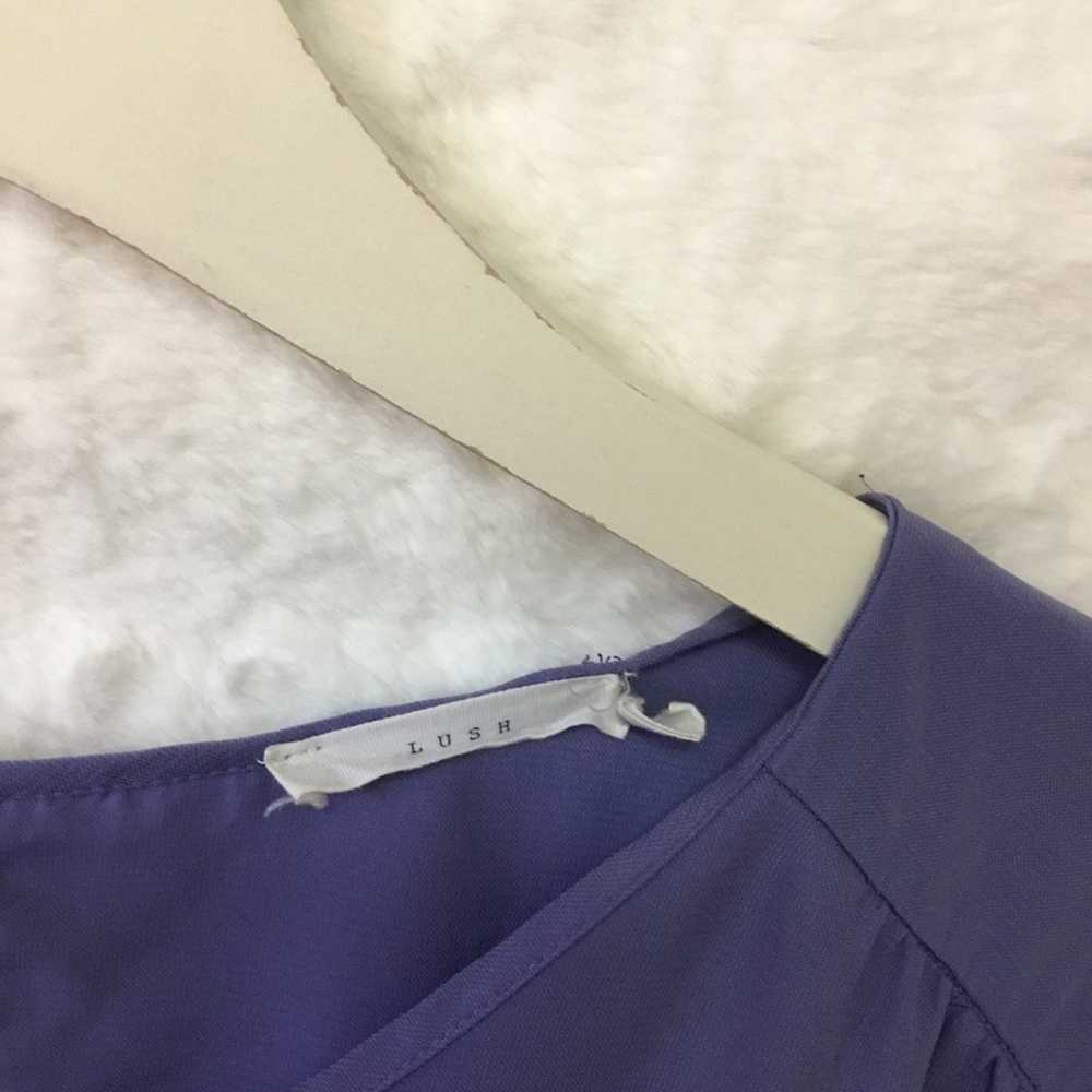 Lush Lilac Long Sleeve V-Neck Dress - image 3