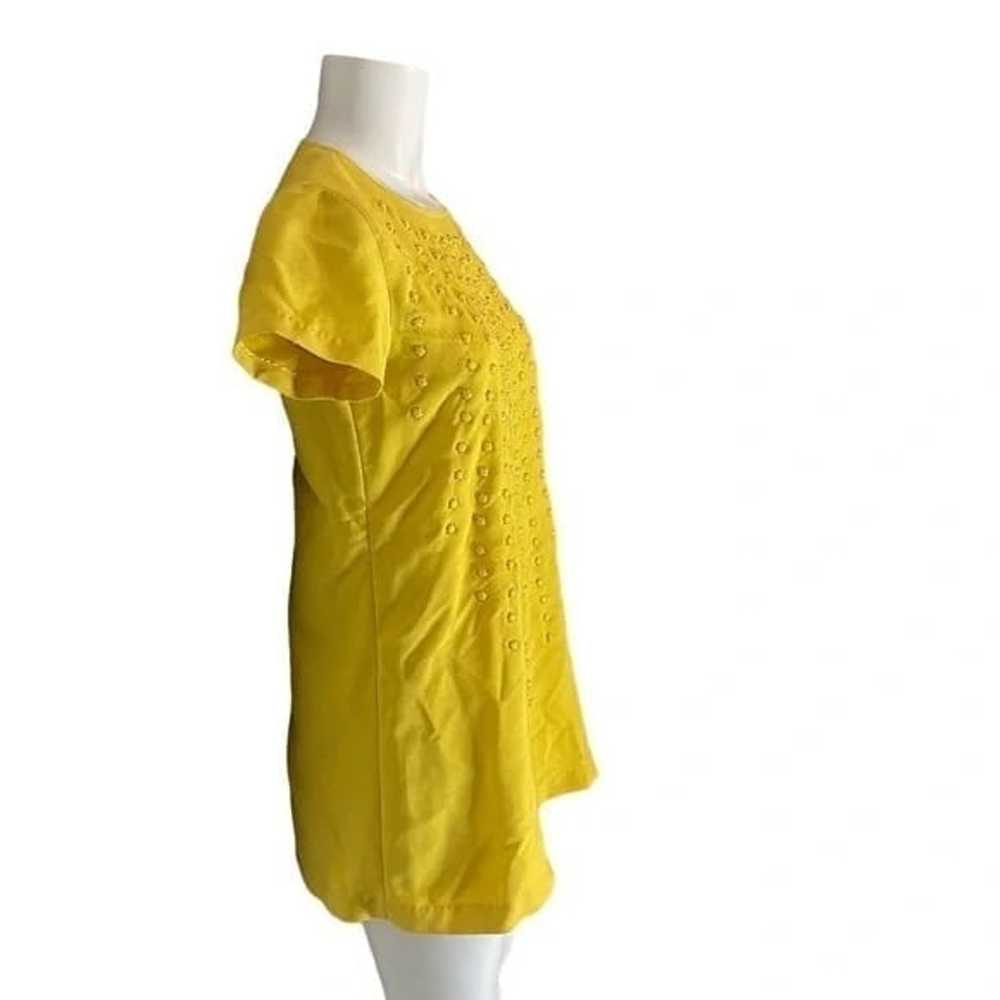 KARTA YELLOW SUNSHINE JEWELED BEADED DRESS, SIZE M - image 3