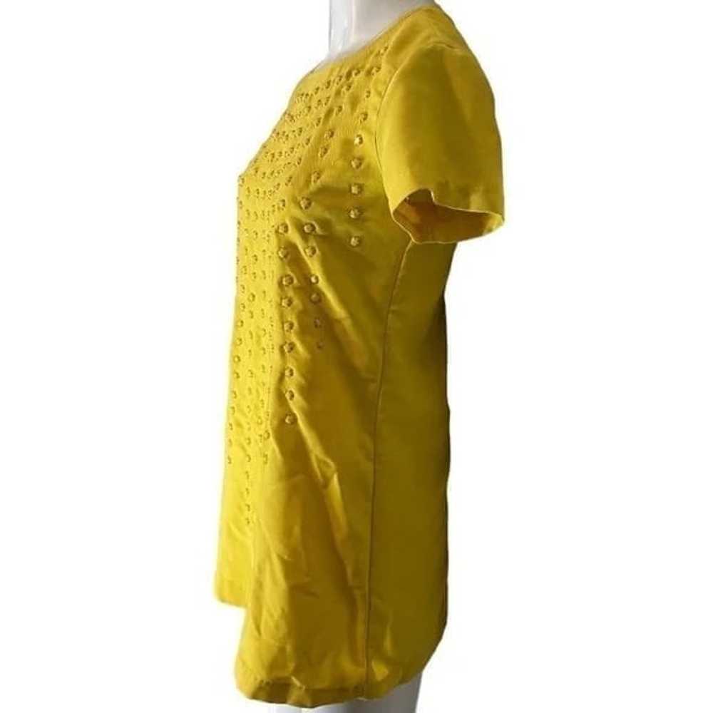 KARTA YELLOW SUNSHINE JEWELED BEADED DRESS, SIZE M - image 4