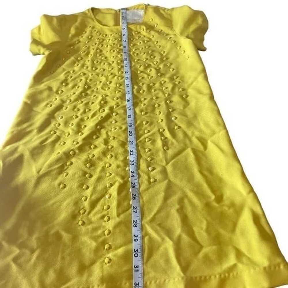 KARTA YELLOW SUNSHINE JEWELED BEADED DRESS, SIZE M - image 7