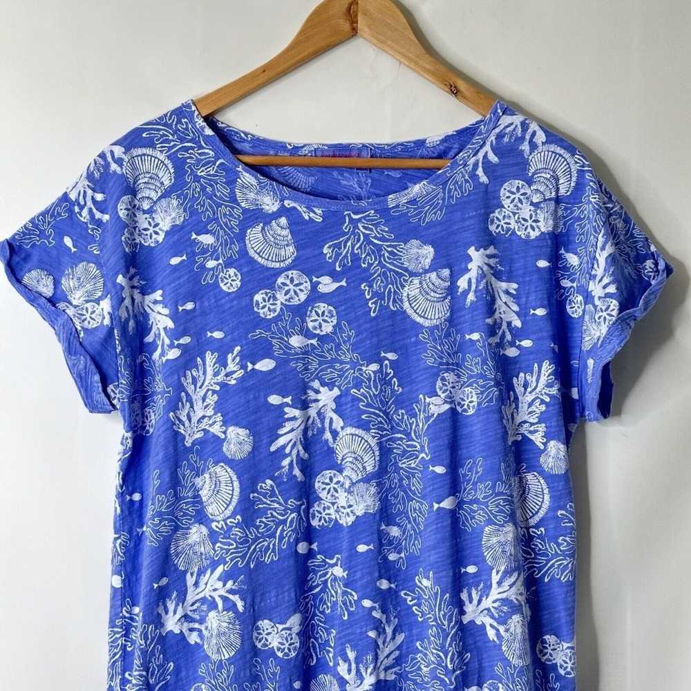 Fresh Produce Shift Dress M Periwinkle Blue Seash… - image 3