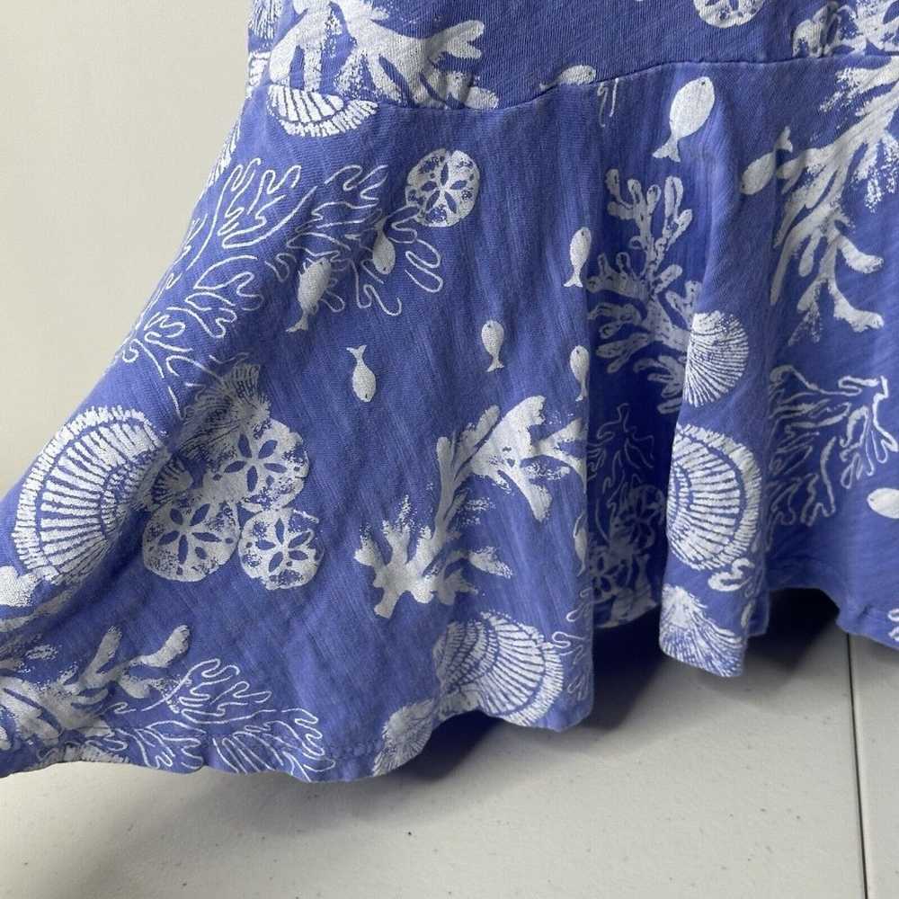 Fresh Produce Shift Dress M Periwinkle Blue Seash… - image 4