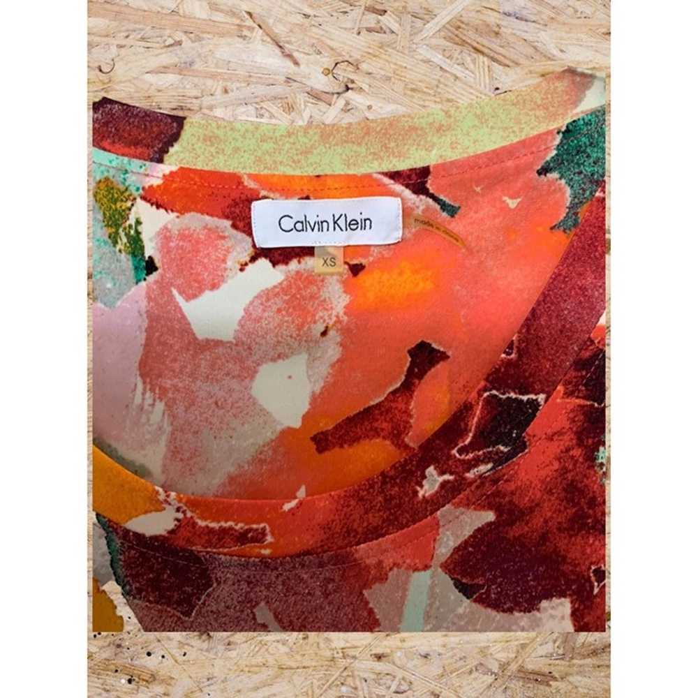 Calvin Klein quarter sleeve colorful geometric sp… - image 4