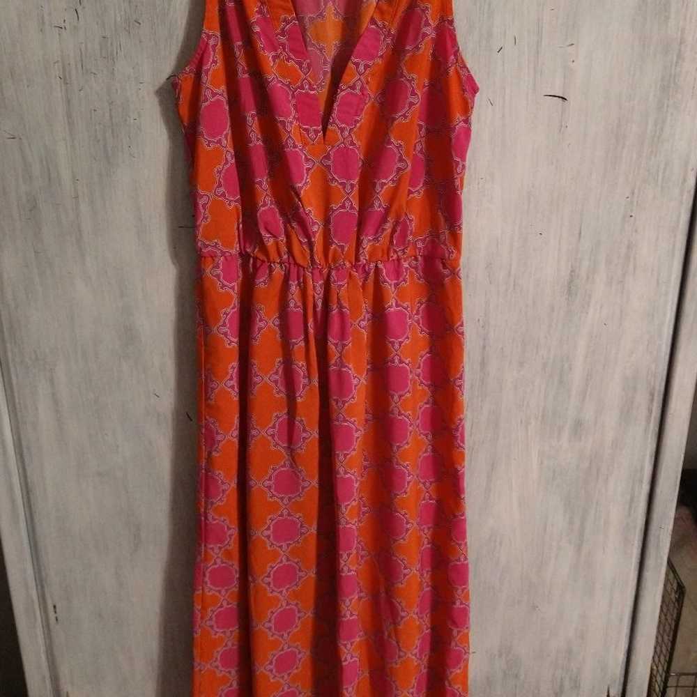 Banana Republic pink & orange 0 maxi feminine sle… - image 1