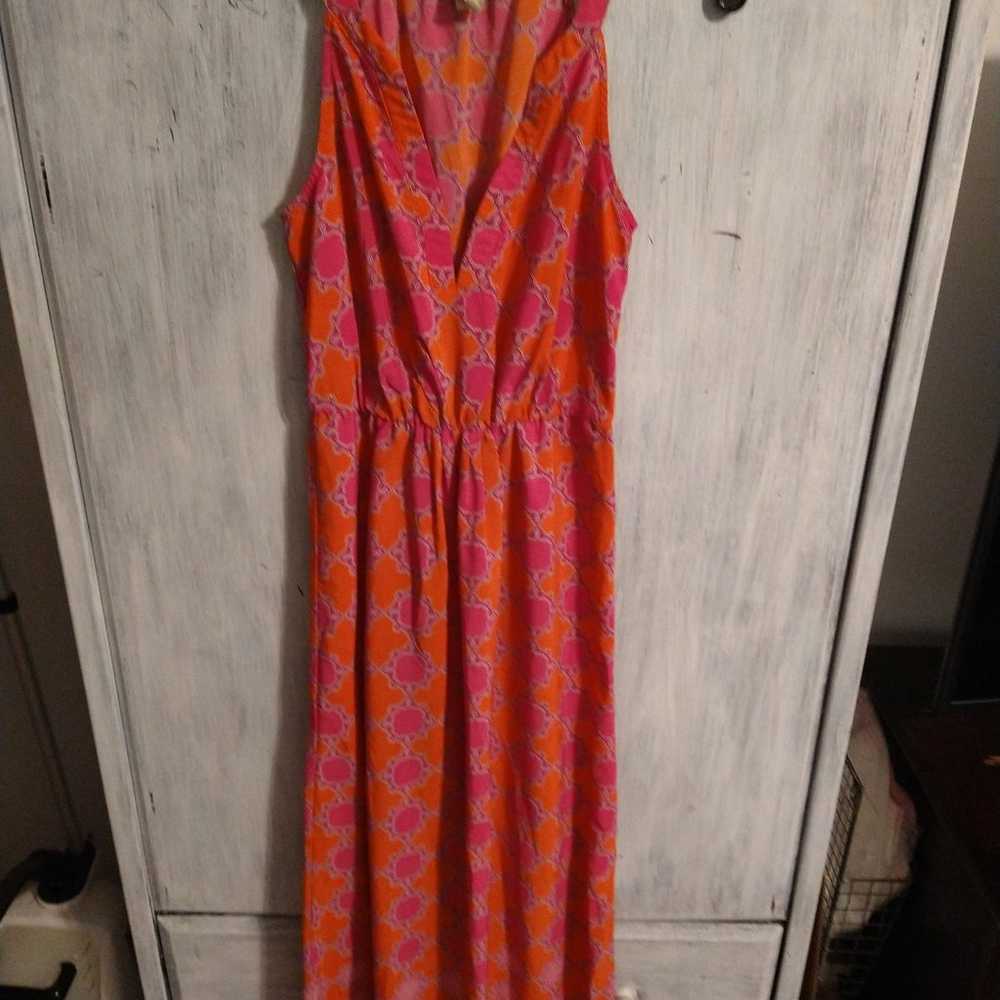 Banana Republic pink & orange 0 maxi feminine sle… - image 2