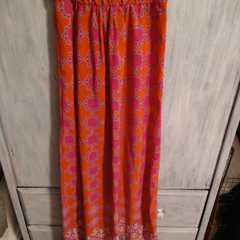 Banana Republic pink & orange 0 maxi feminine sle… - image 3