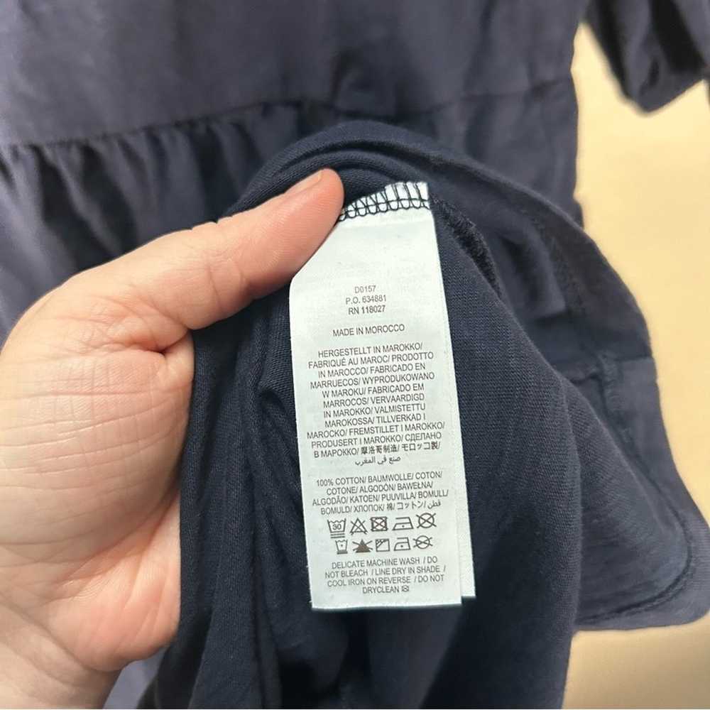 Boden Square Neck Navy Cotton Mini Jersey Dress S… - image 6