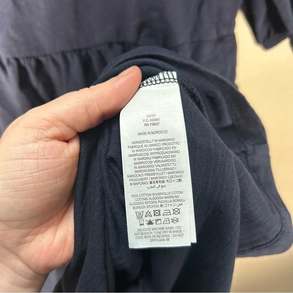 Boden Square Neck Navy Cotton Mini Jersey Dress S… - image 7