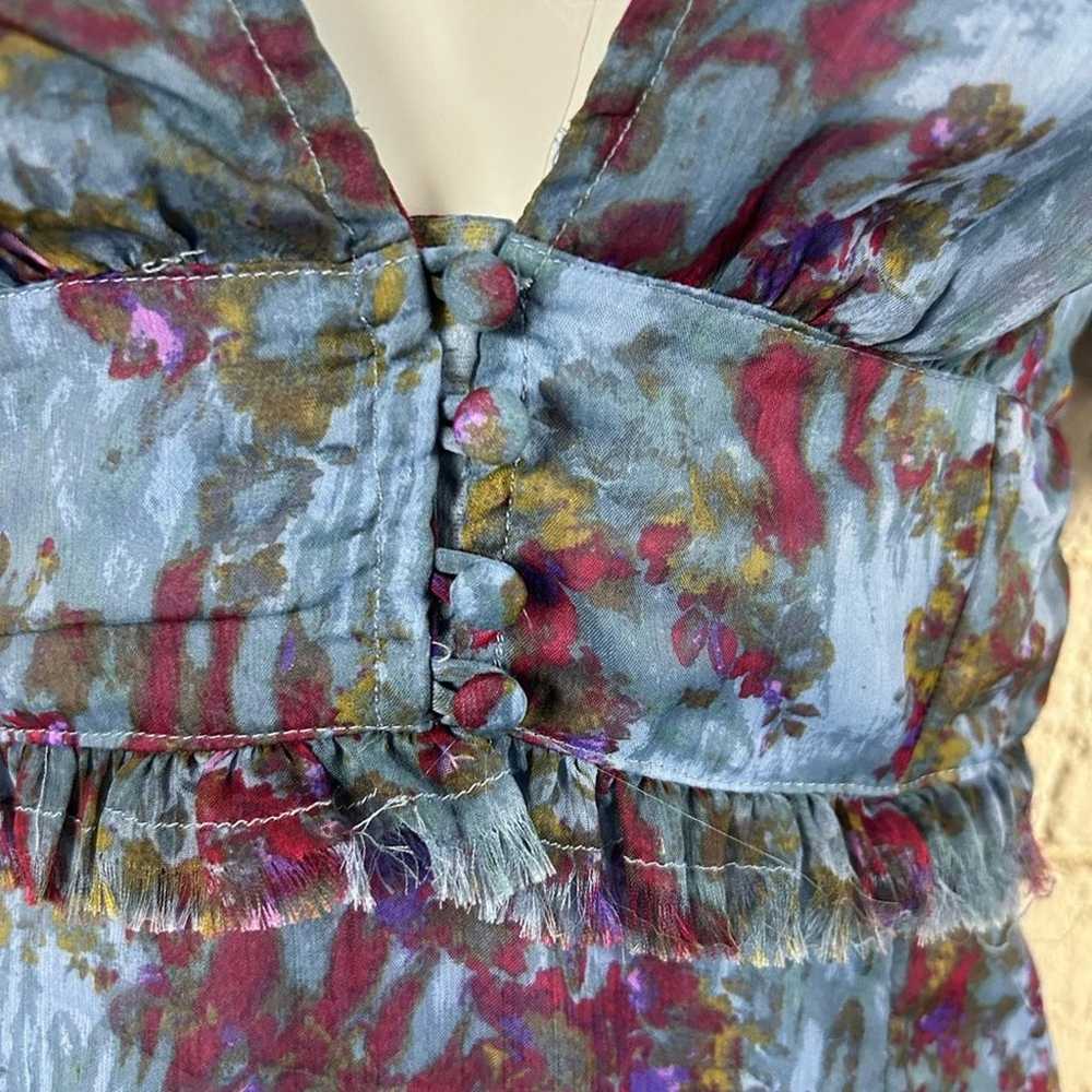 URBAN OUTFITTERS Florence Blue Floral Dress size S - image 5