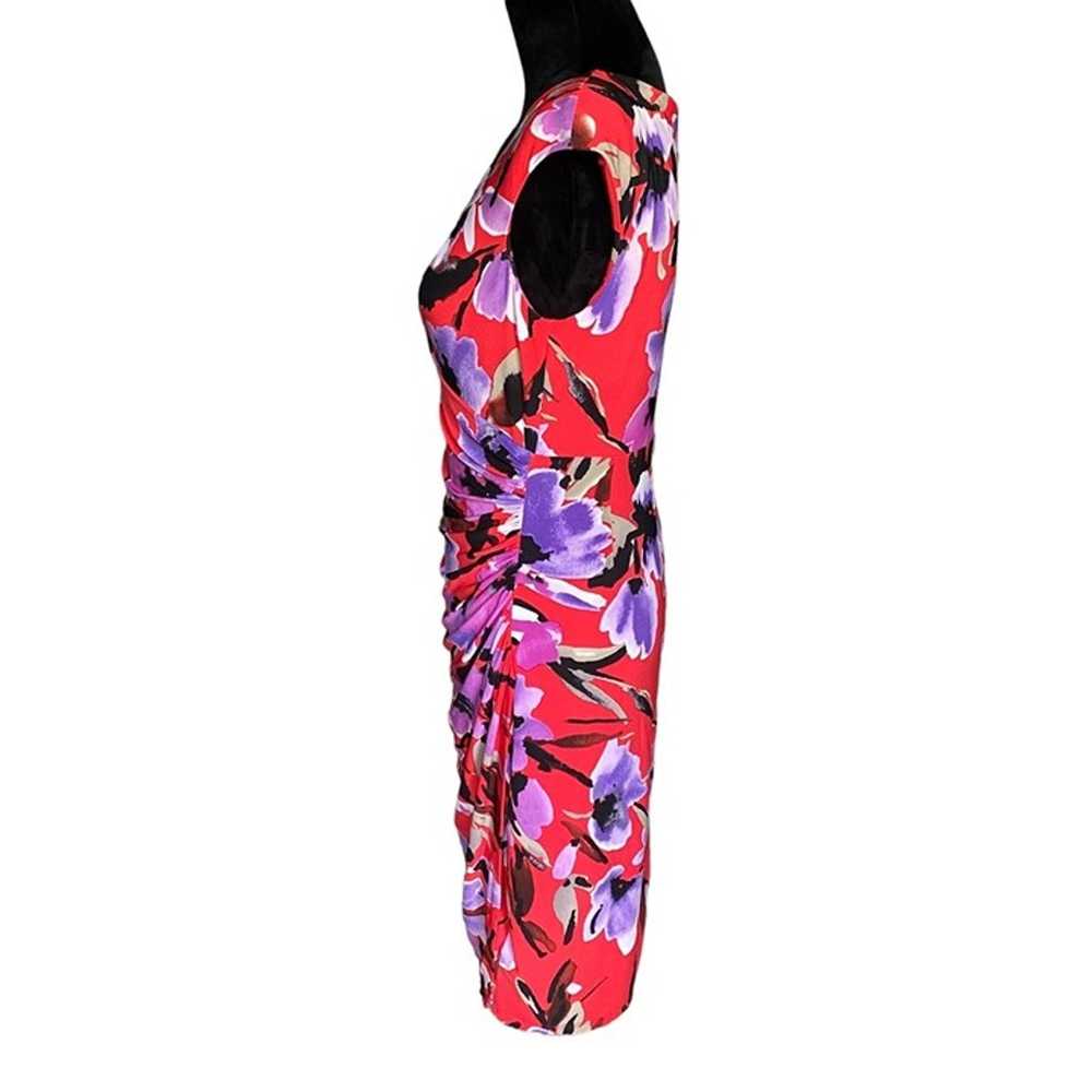 Lauren Ralph Lauren red knee length floral sheath… - image 2