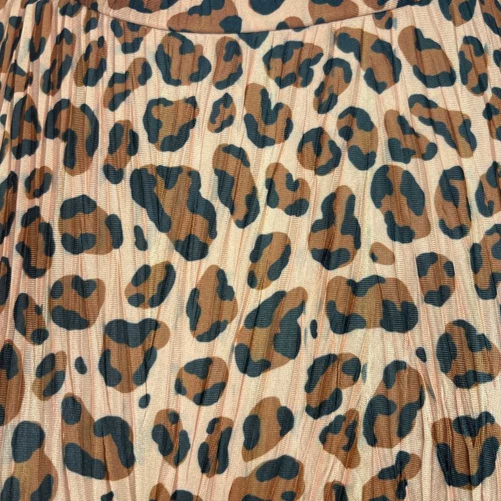 Zara Brown Tan Leopard Animal Print Pleated Short… - image 5