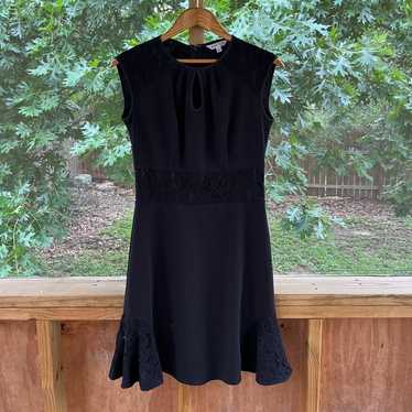 Nanette Lepore Black Lace Ruffle Dress Size 4