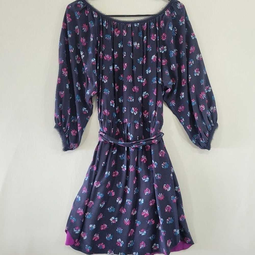 Rebecca Taylor Floral Silk Dress Size 6 - image 11