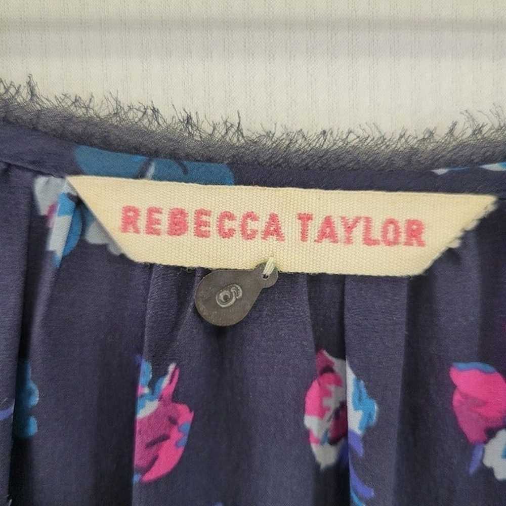 Rebecca Taylor Floral Silk Dress Size 6 - image 7