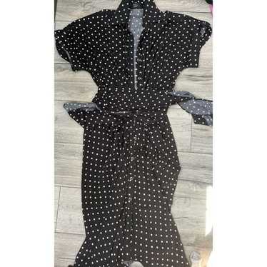 Vici black and white polka dot dress medium - image 1