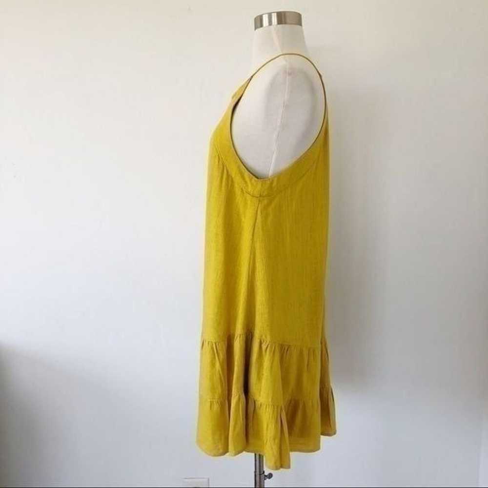 HYFVE Yellow Lime Halter Tiered Mini Dress Summer… - image 3