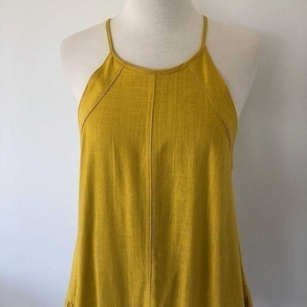 HYFVE Yellow Lime Halter Tiered Mini Dress Summer… - image 4