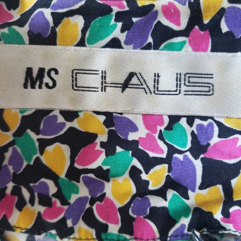 Ms. Chaus Colorful Vintage Short Sleeve Belted Ep… - image 10