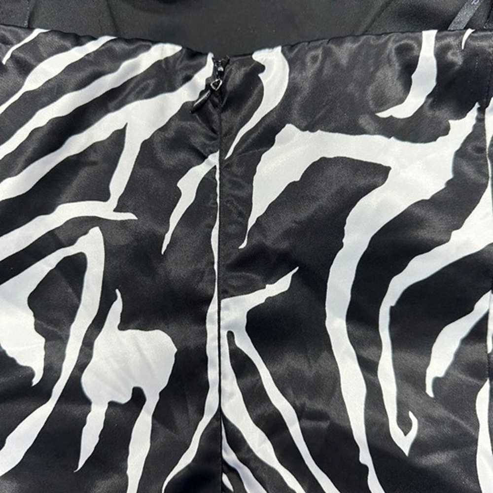 Snap Strapless Zebra Print Mini Dress (20W) - image 3