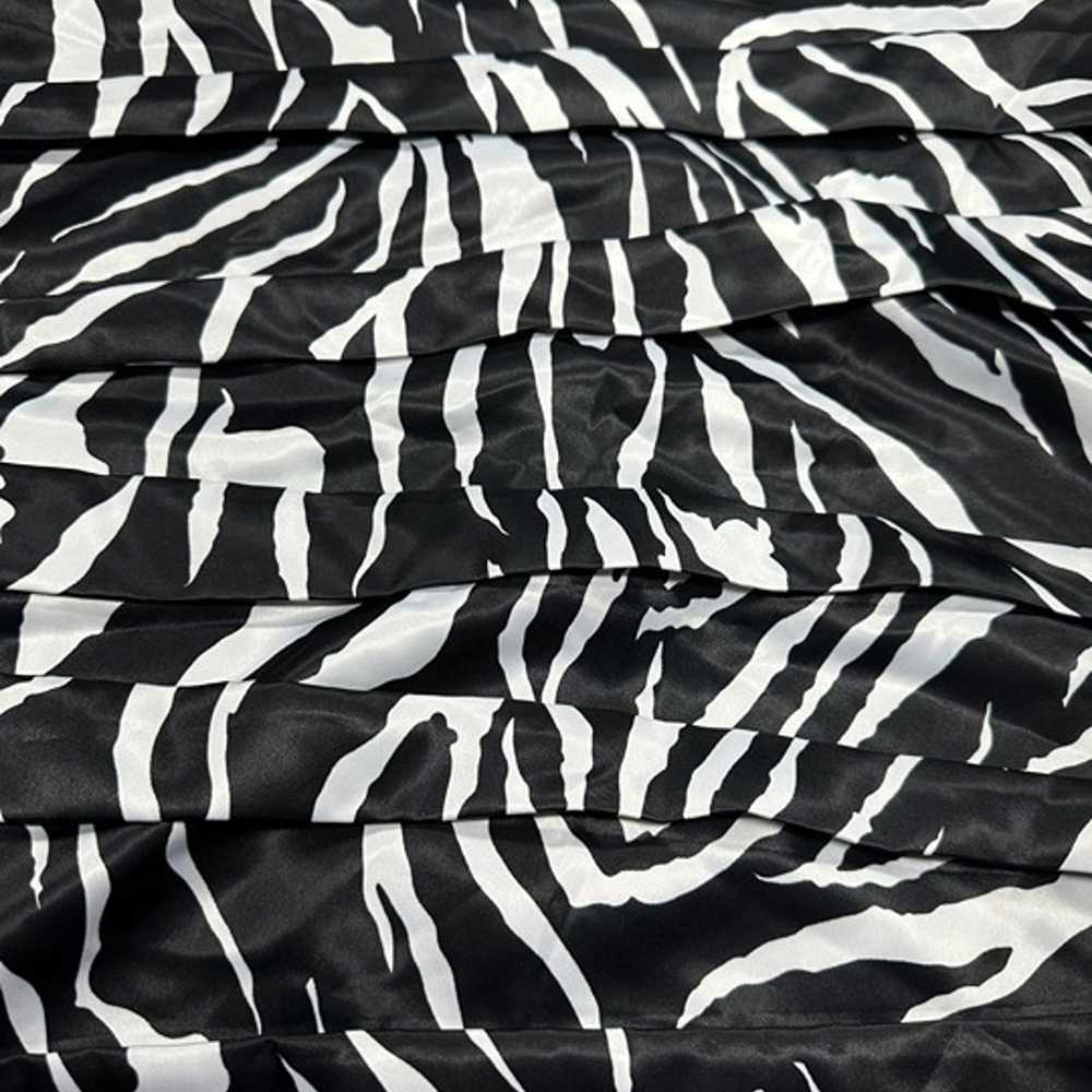 Snap Strapless Zebra Print Mini Dress (20W) - image 4