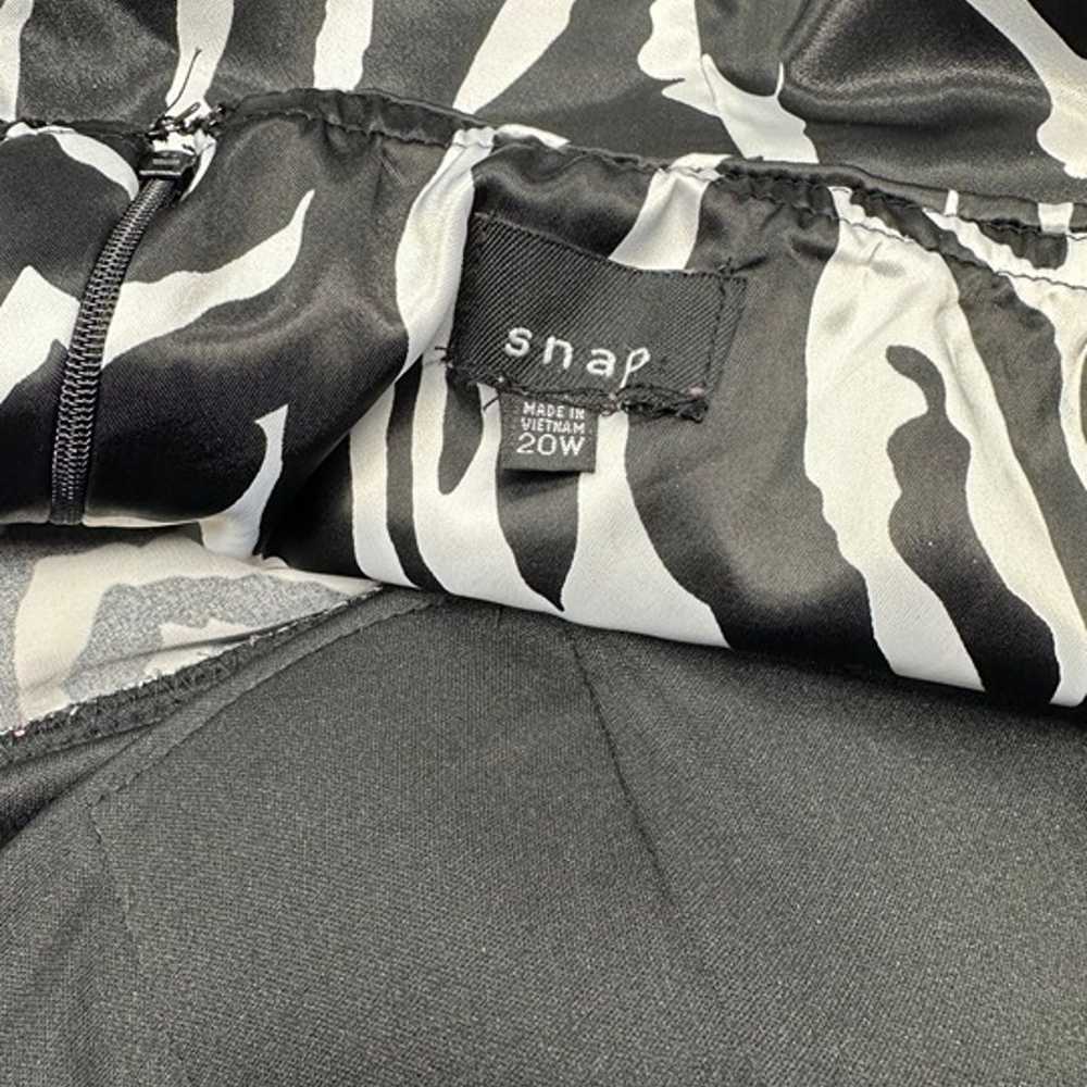 Snap Strapless Zebra Print Mini Dress (20W) - image 5