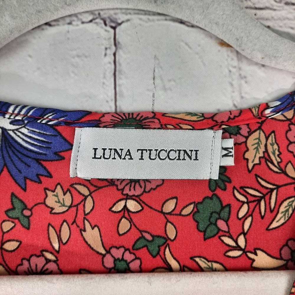 Luna Tuccini Multicolored Floral V Neck Mini Dress - image 5