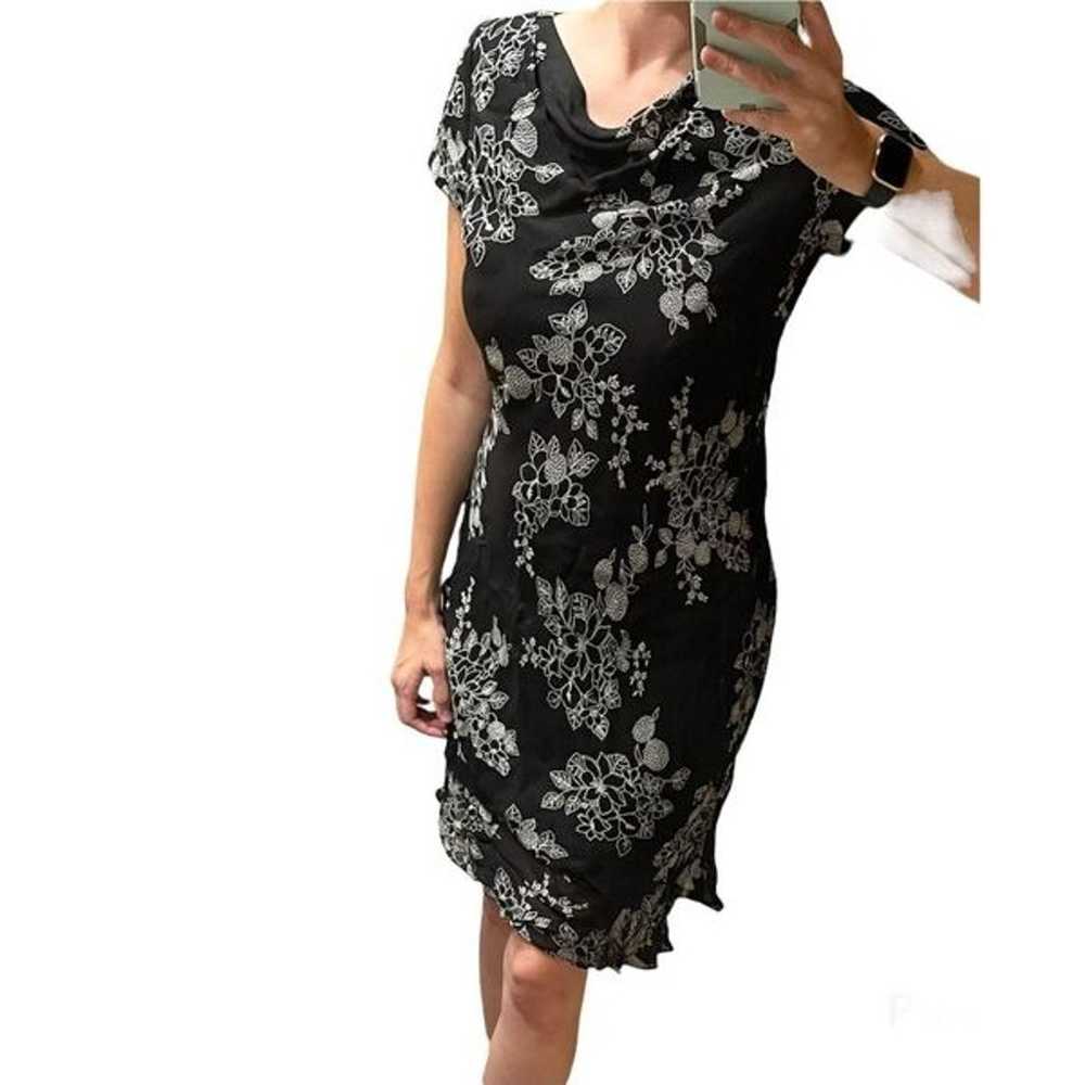 Donna Ricco Black & White Floral Dress - image 1