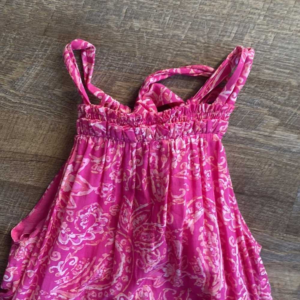 Fate Pink Paisley Tiered Dress Size Small - image 6