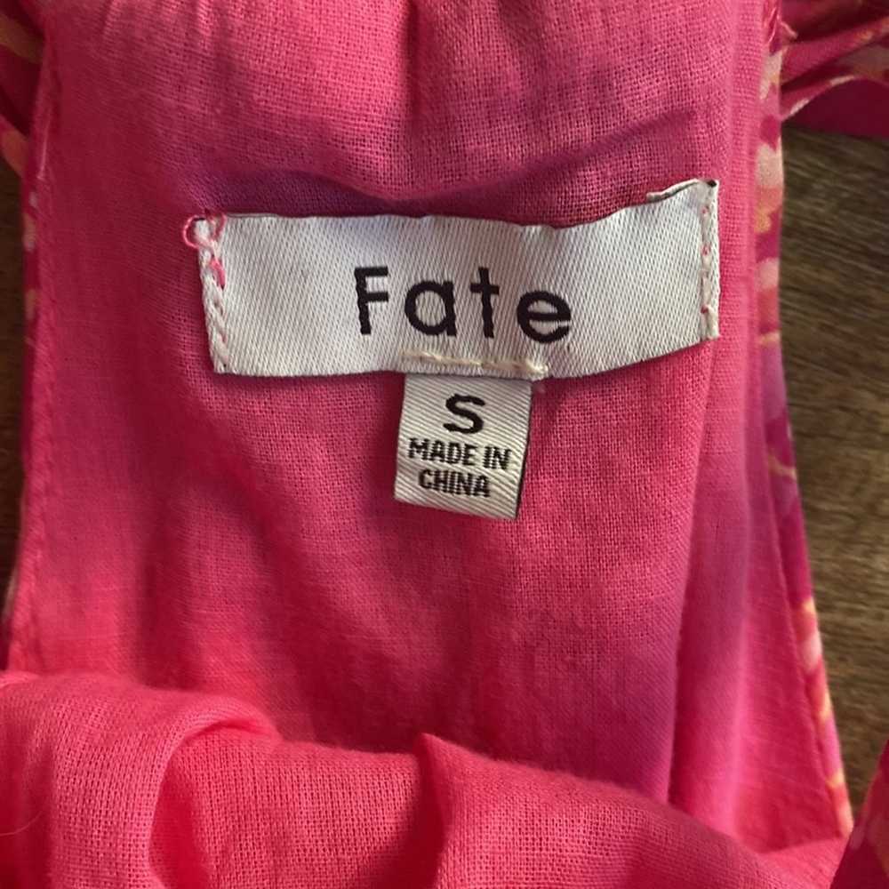 Fate Pink Paisley Tiered Dress Size Small - image 7
