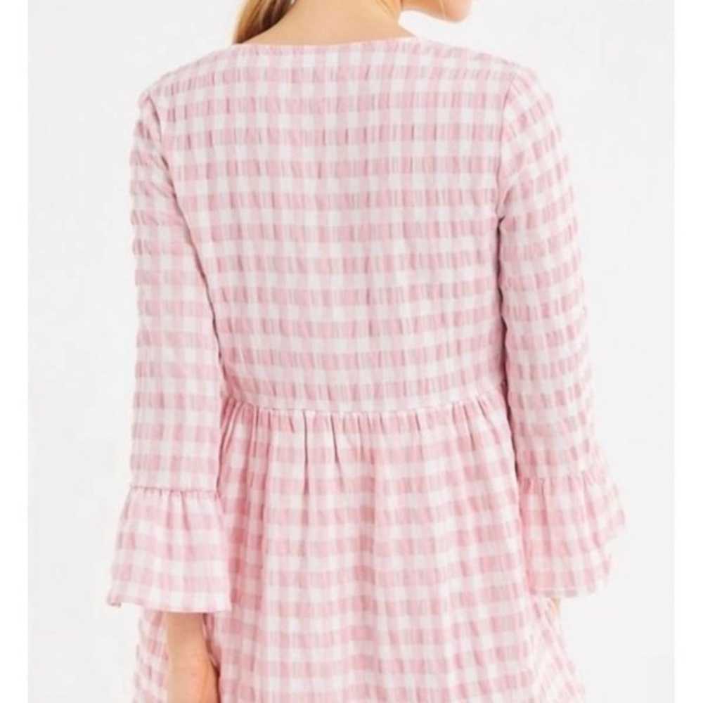 Urban Outfitters Pink Gingham Babydoll Dress sz XS - image 4