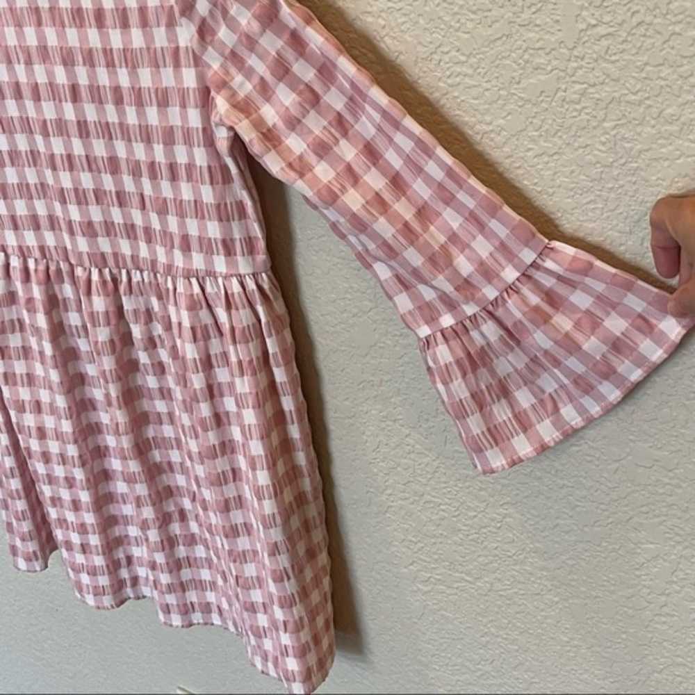 Urban Outfitters Pink Gingham Babydoll Dress sz XS - image 6