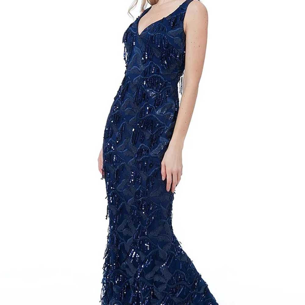 Sequinned DRESS (Navy-Size 12) Ballgown, Prom, Cr… - image 1