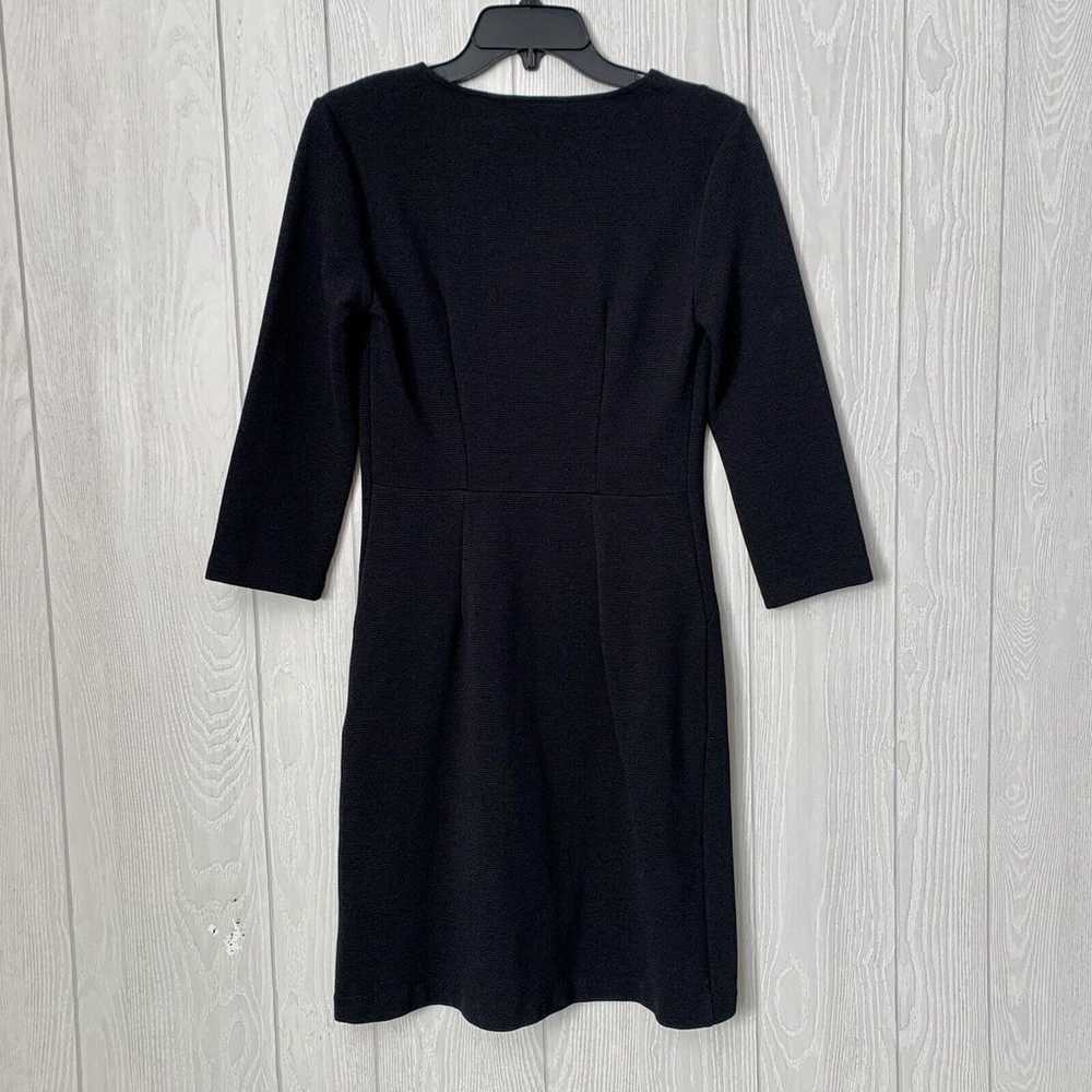 Boden Black Bronte Ottoman Dress V-Neck Size 2 - image 5