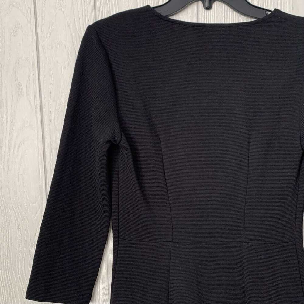 Boden Black Bronte Ottoman Dress V-Neck Size 2 - image 6