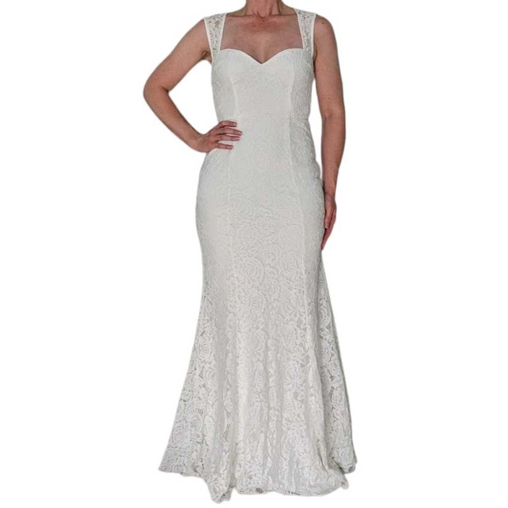 Lulu's white lace bridal gown size small - image 1